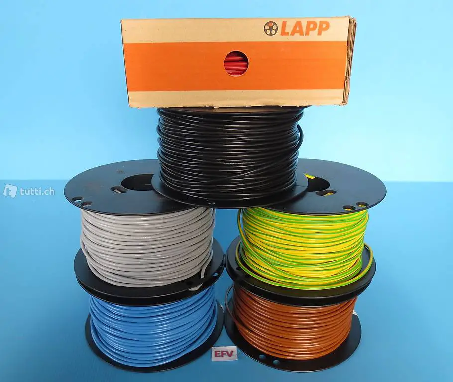  100m Rolle T-Litze 6mm2 mehrere Farben Elektro Modellbau