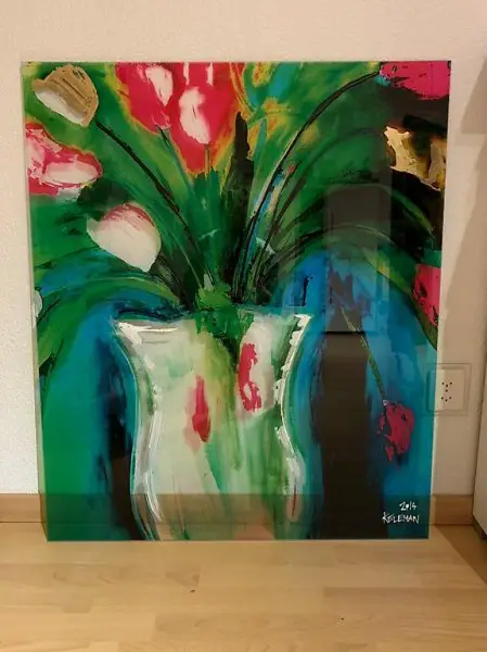 Glasbild inkl. elegante Befestigung