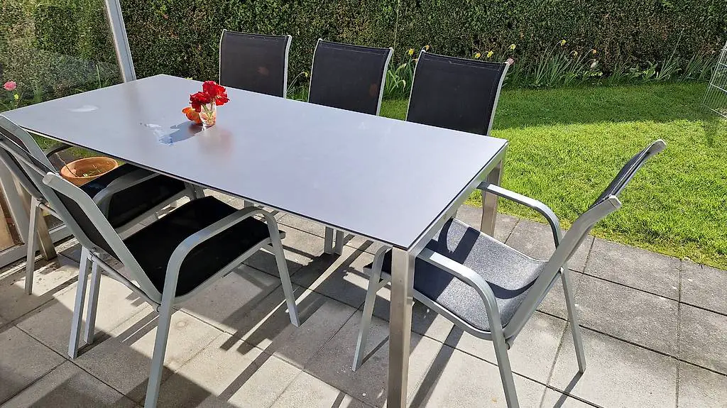 Gartentisch Keramik 200-260cm mit gratis Stühle