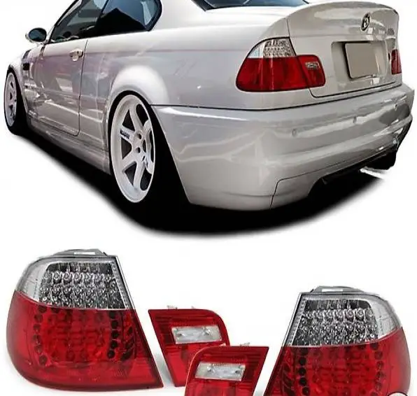 BMW E46 Coupe 99-03 LED RÜCKLEUCHTEN ROT KLAR M3 LOOK