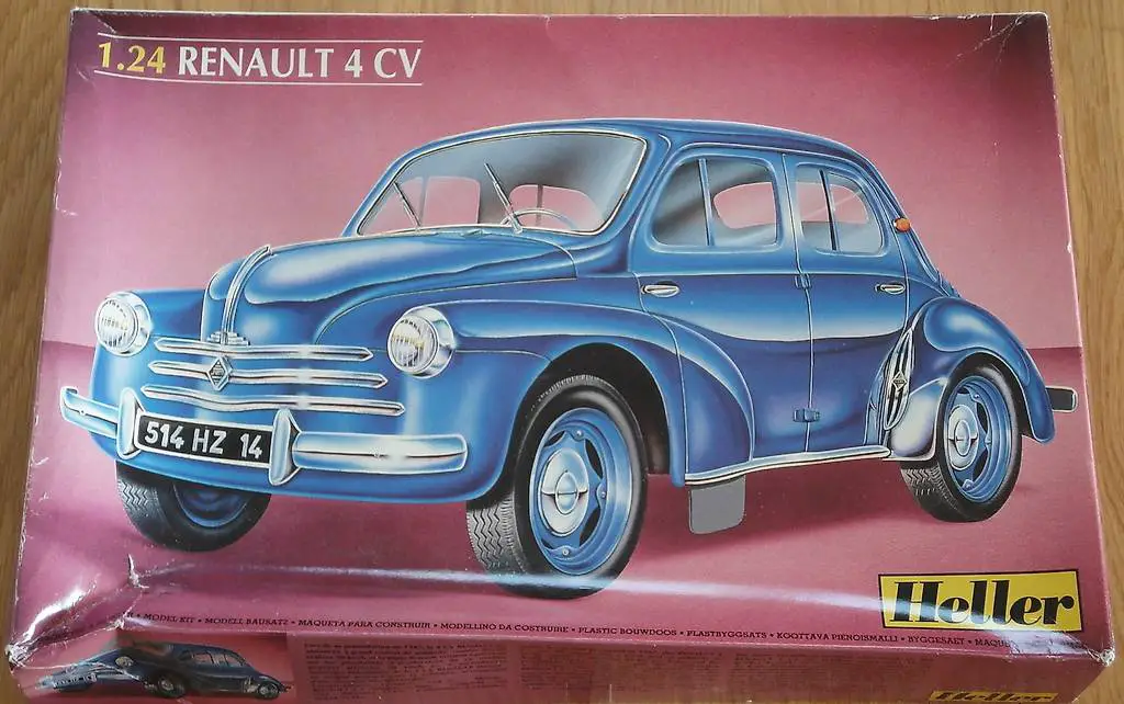 heller renault 4 cv 1:24 sealed inside