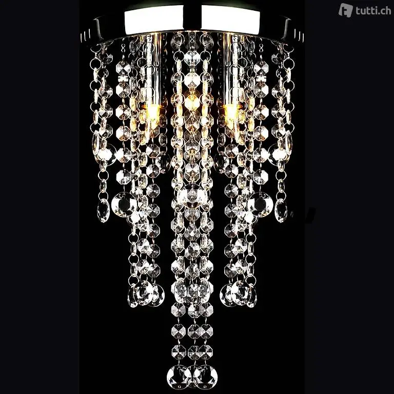  Hängelampe edle Deckenlampe mit transparenten Kristallperlen