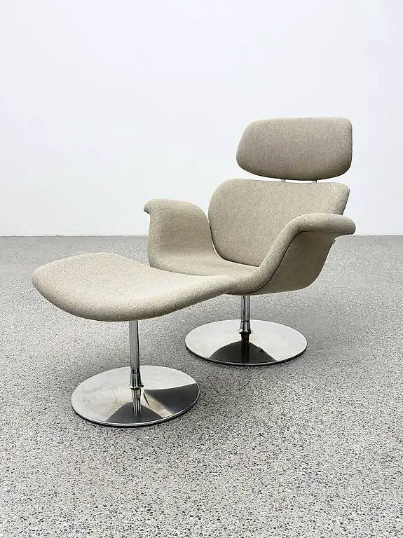 Big Tulip Chair mit Ottoman von Pierre Paulin für Artifort