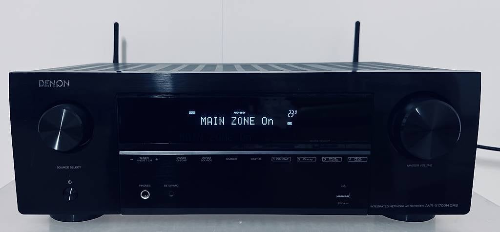 Denon AVR-X1700HDAB 7.2-Kanal AV-Receiver + drei Frontboxen