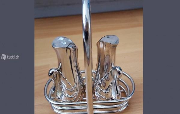 Salz Pfeffer Streuer Schwan - versilbert