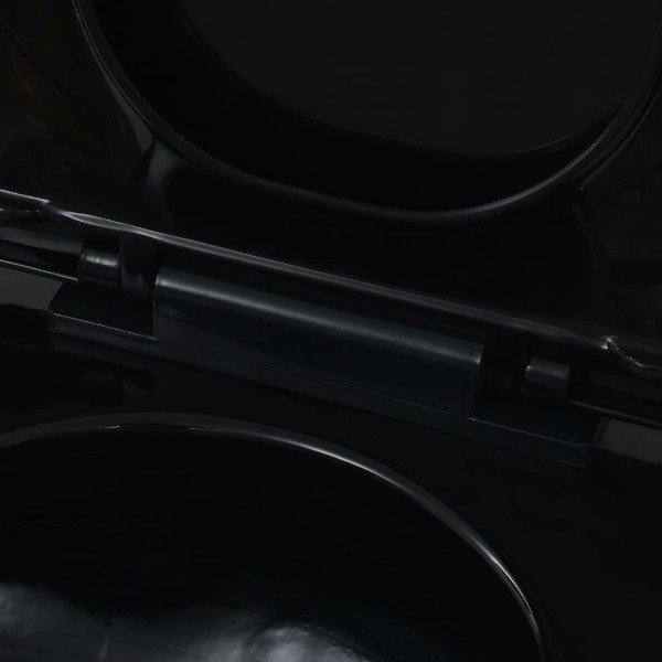  Hänge-Toilette mit Einbau-Spülkasten Keramik Schwarz 792