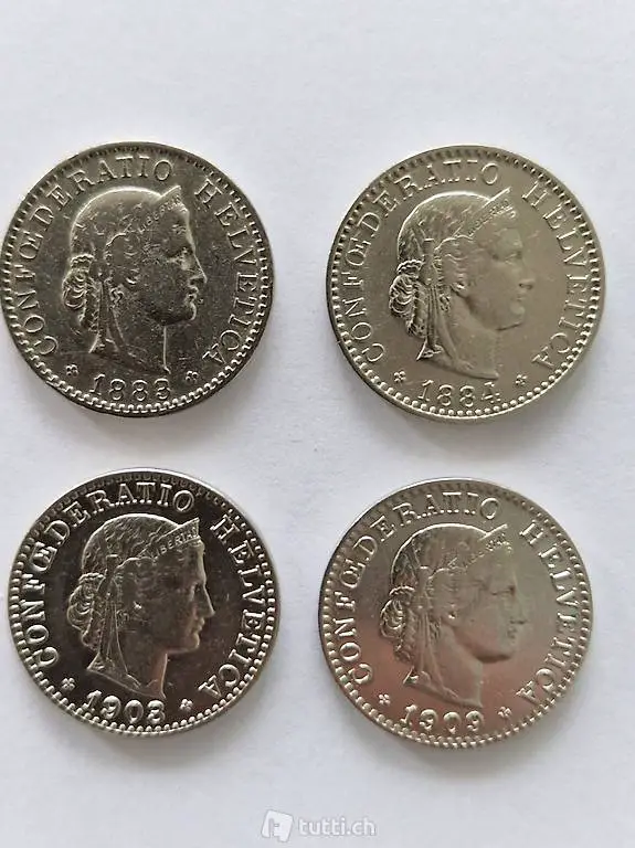 Münzen 20 Rappen CH
