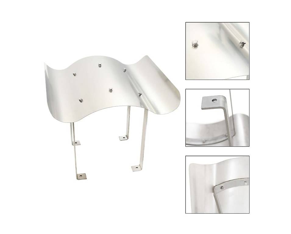 Schornsteinabdeckung Edelstahl Silbern