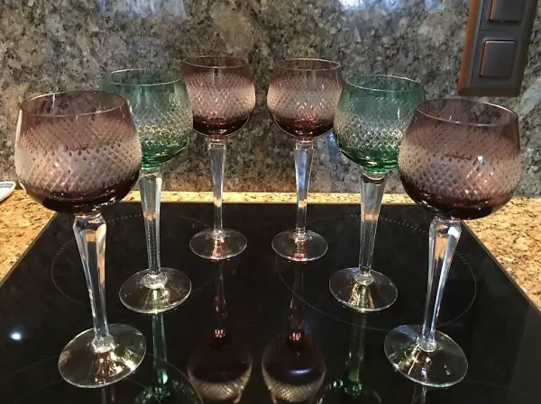 Verres en Cristal au Plomb de Bohême-Antique-2 couleurs