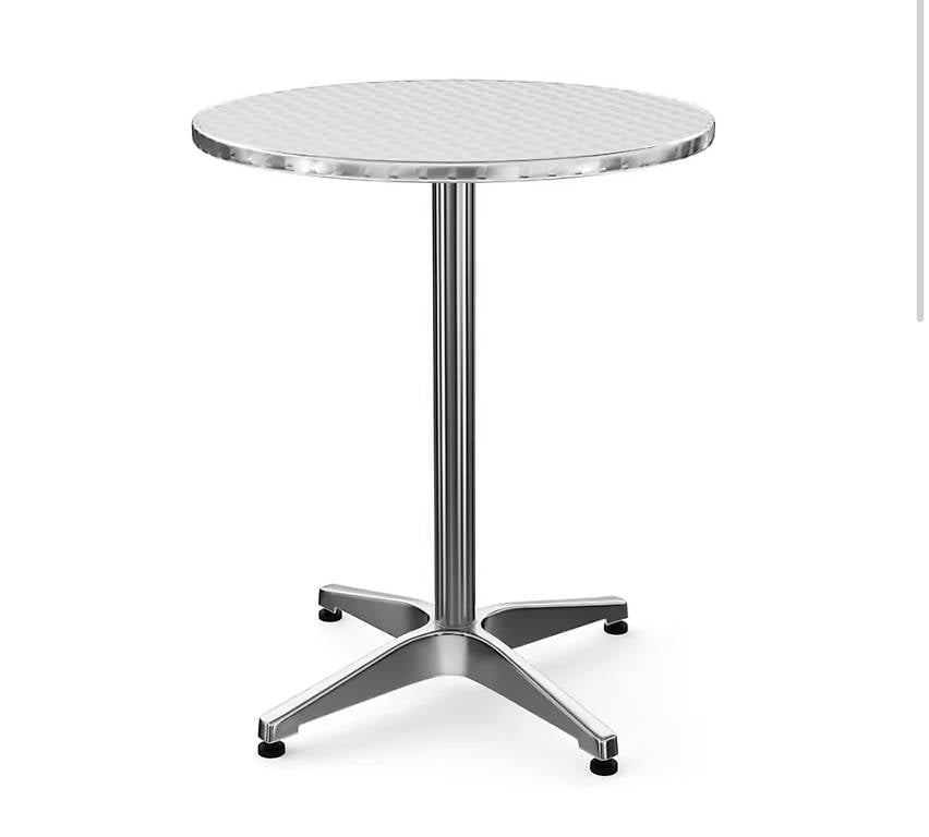 Gartentisch Bistrotisch Alu rund 60 x 70 cm