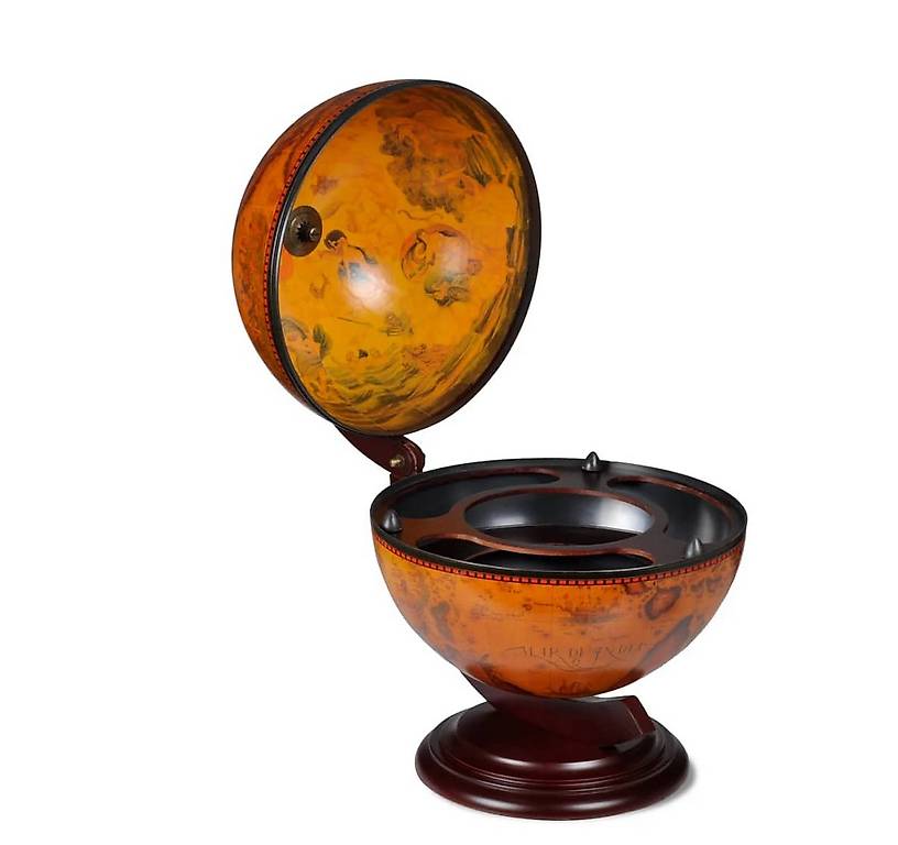 Globus-Minibar Flaschenregal Eukalyptusholz braun