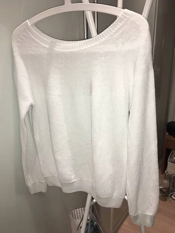 Naturaline Pullover weiss 100% Bio Baumwolle Grösse M