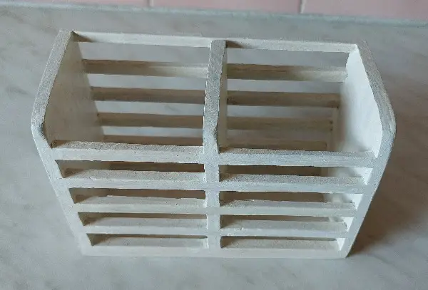 Besteckkorb aus Holz, Shabby Chic Style / Tischorganizer