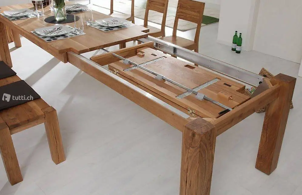  Auszugtisch HERO rustikal Wildeiche Gestellauszug von Wimmer