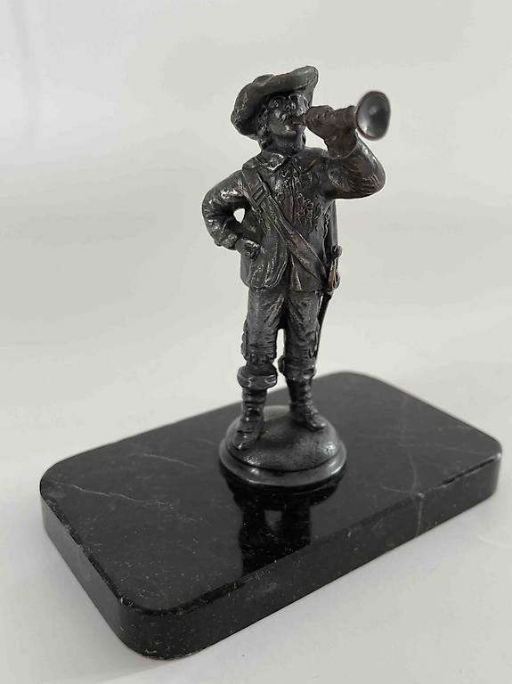 Trompetenspieler Skulptur Figur Plastik - antik Rarität