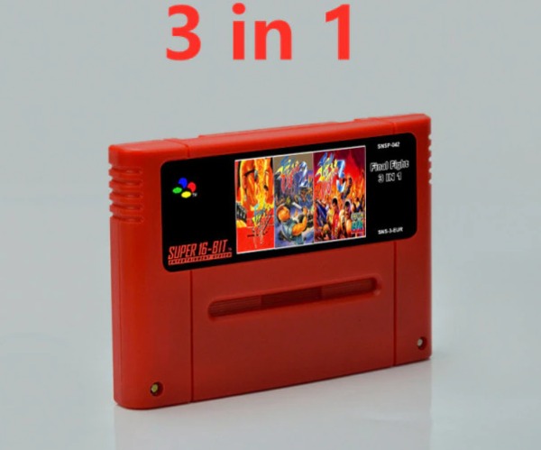 Super Kartridge Spiel Final Fight 1 2 3 in 1 fr Super Nintendo