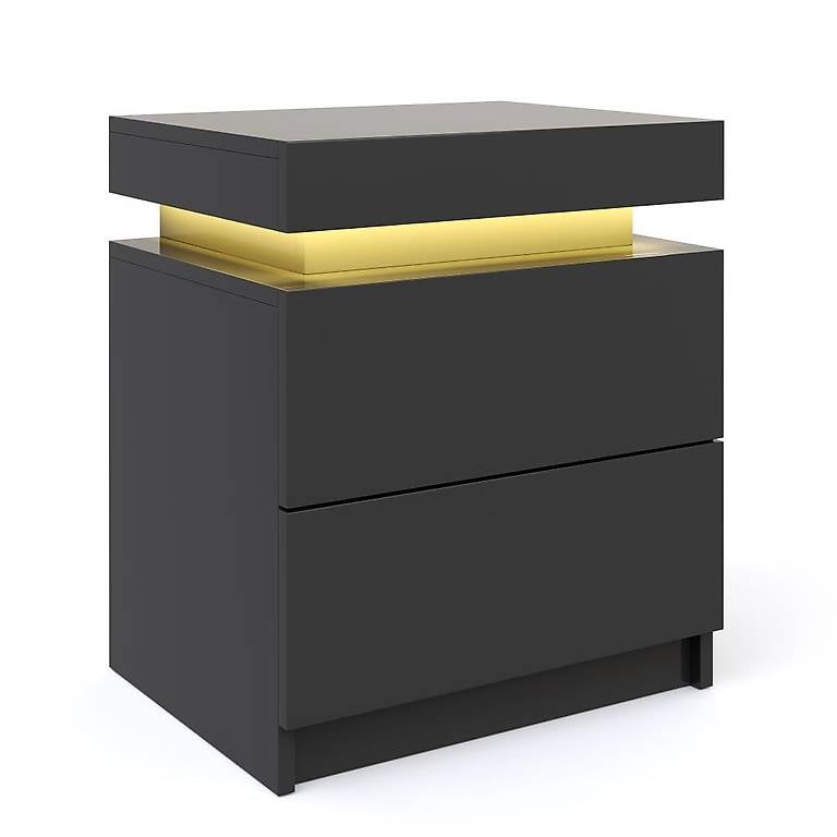 Nachttisch LED MOYA mit 2 Schubladen s