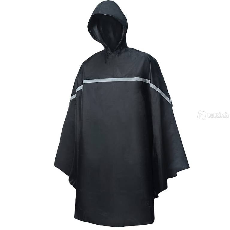  Willex Regenponcho mit Kapuze Einheitsgrösse Schwarz
