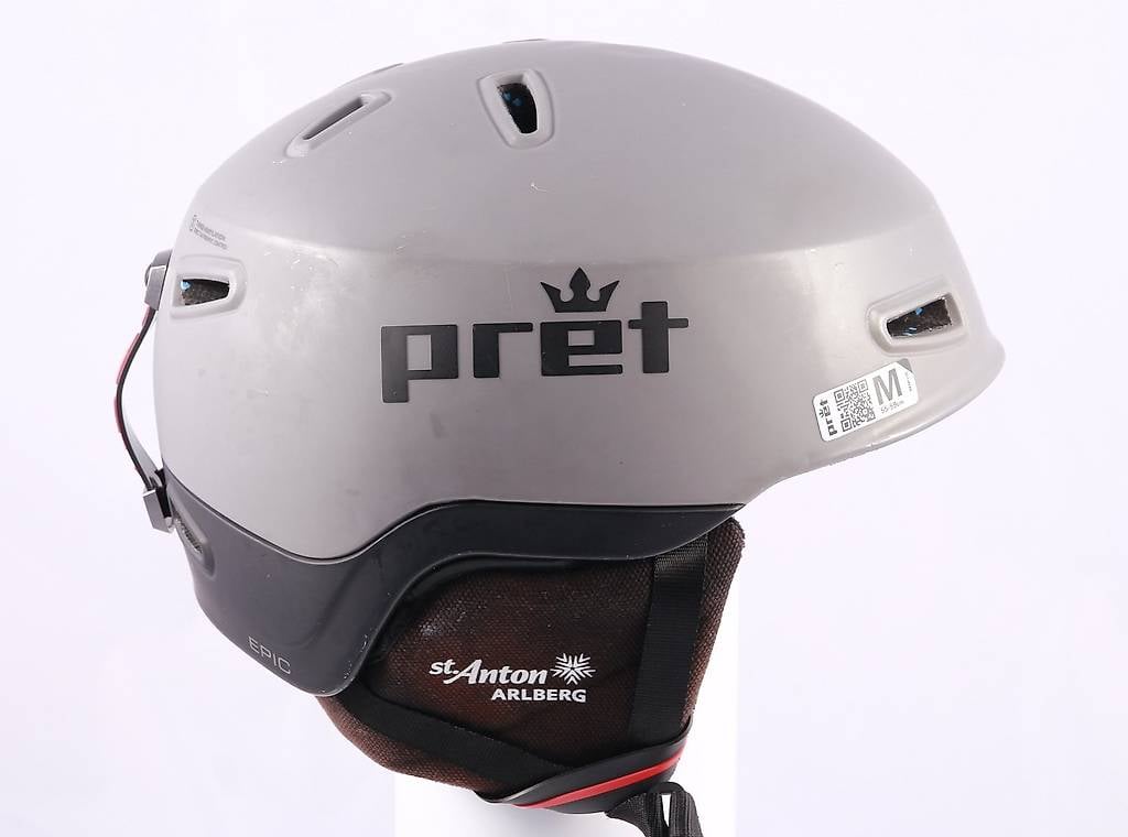 Skihelm Snowboardhelm PRET EPIC 2021 grey/red 55 56 57 58 59