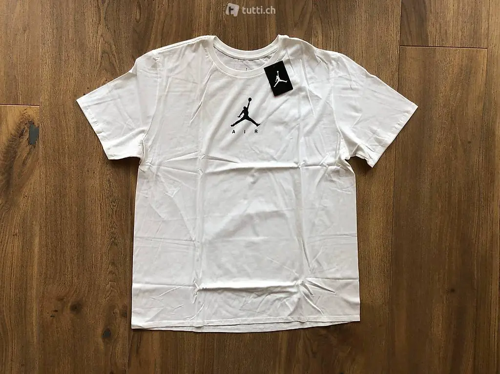 neues nike air jordan t-shirt weiss gr. xxl