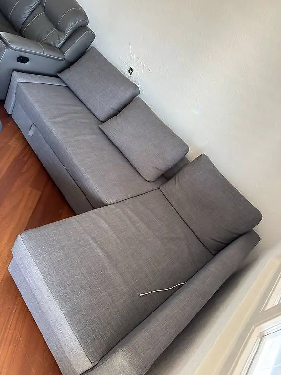 Eckbettsofa mit Bettkasten, dunkelgrau, bed sofa