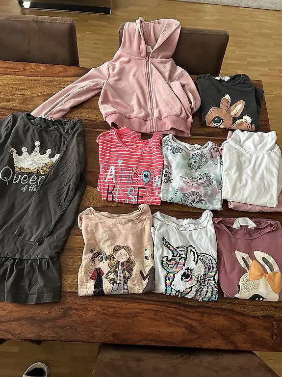 Mädchen Langarmshirts Kleiderpaket 122-128