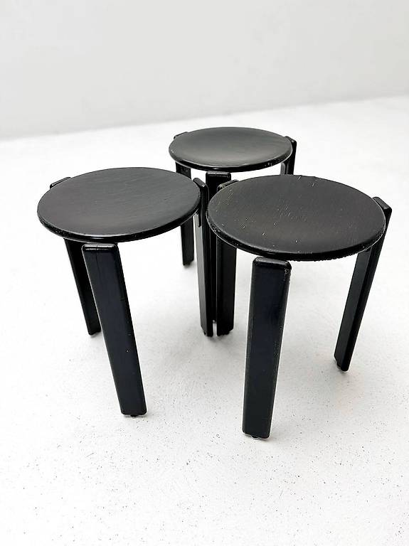 Stapelbare Hocker von Bruno Rey für Dietiker, 1970er Jahre