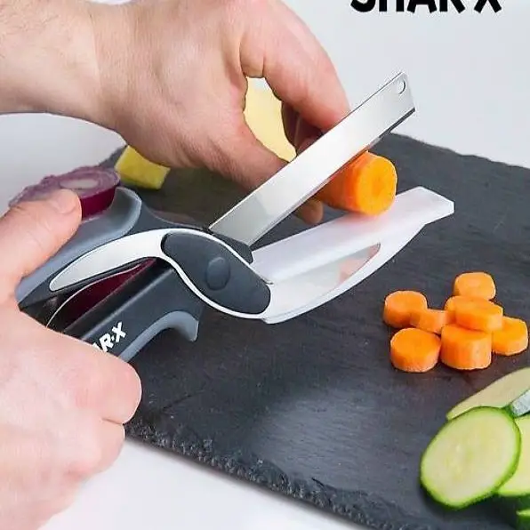  Couteau-Ciseaux avec Mini Planche à Découper Intégrée Blade