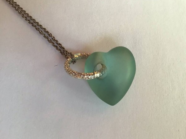  Silberkette mit Herzanhänger