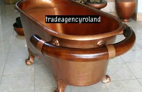  Badewanne Freistehende Kupfer Wanne Spa Becken Kupferwanne