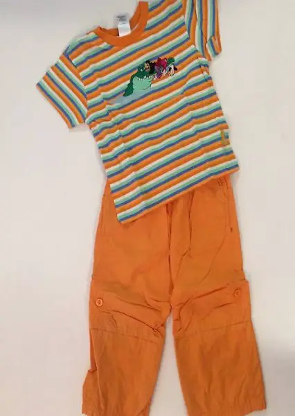 H&M 2er Set Hose T-Shirt Gr. 98 Disney orange blau weiss