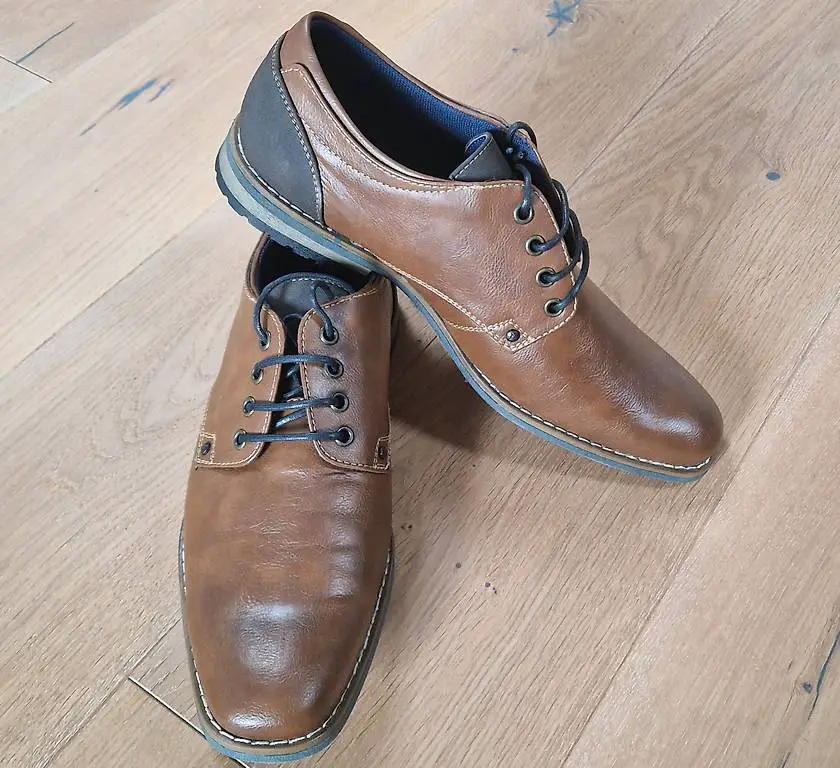 Kunstlederschuh Herren braun 43