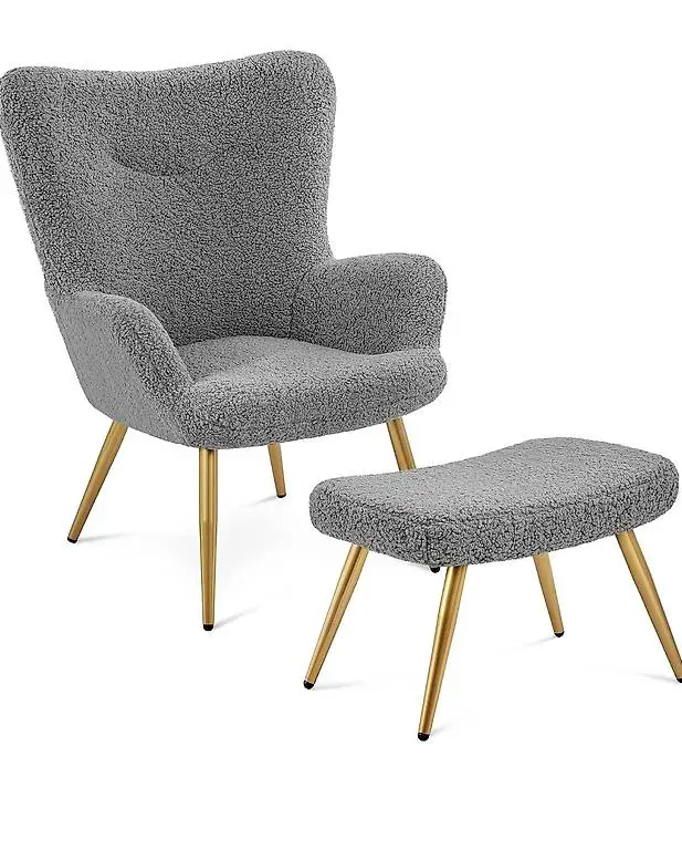 Ohrensessel mit Hocker