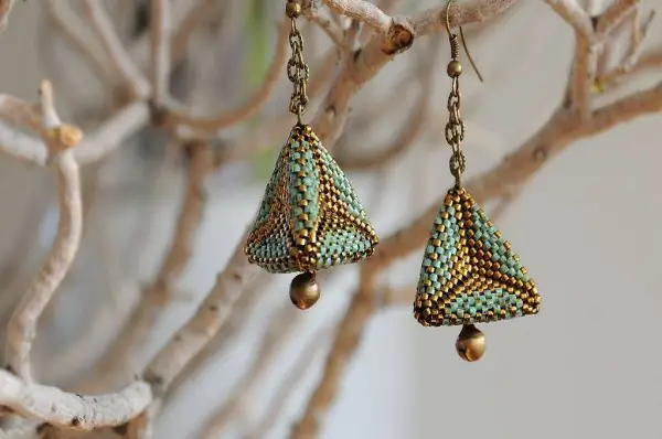 NEU Vintage Ohrringe Ohrhänger türkis handgemacht