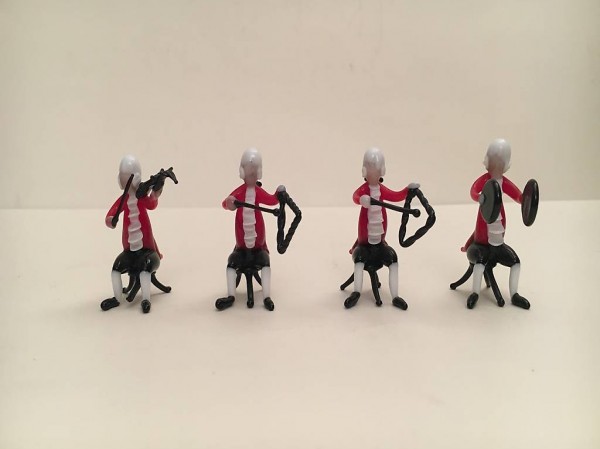 musicanti veneziani in vetro di murano