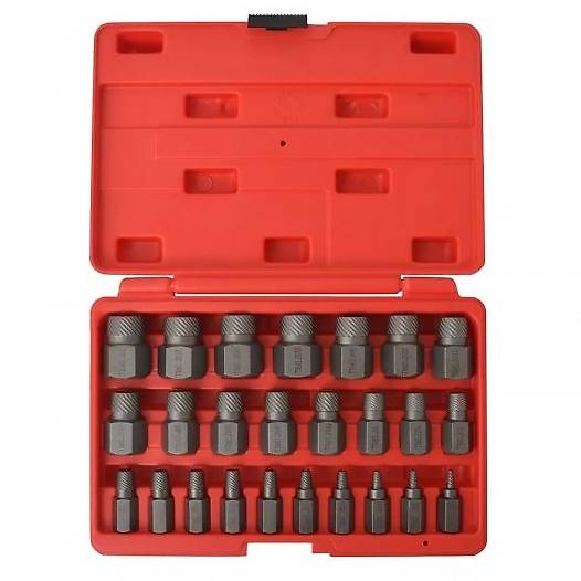 25-tlg. Vielzahn-Schraubenausdreher-Set Stahl