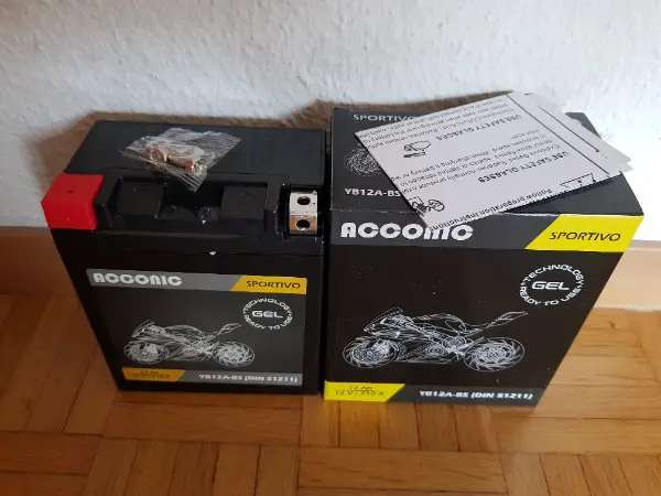 Motorradbatterie, YB12A-A, Gel, NEU, auch SA / SO