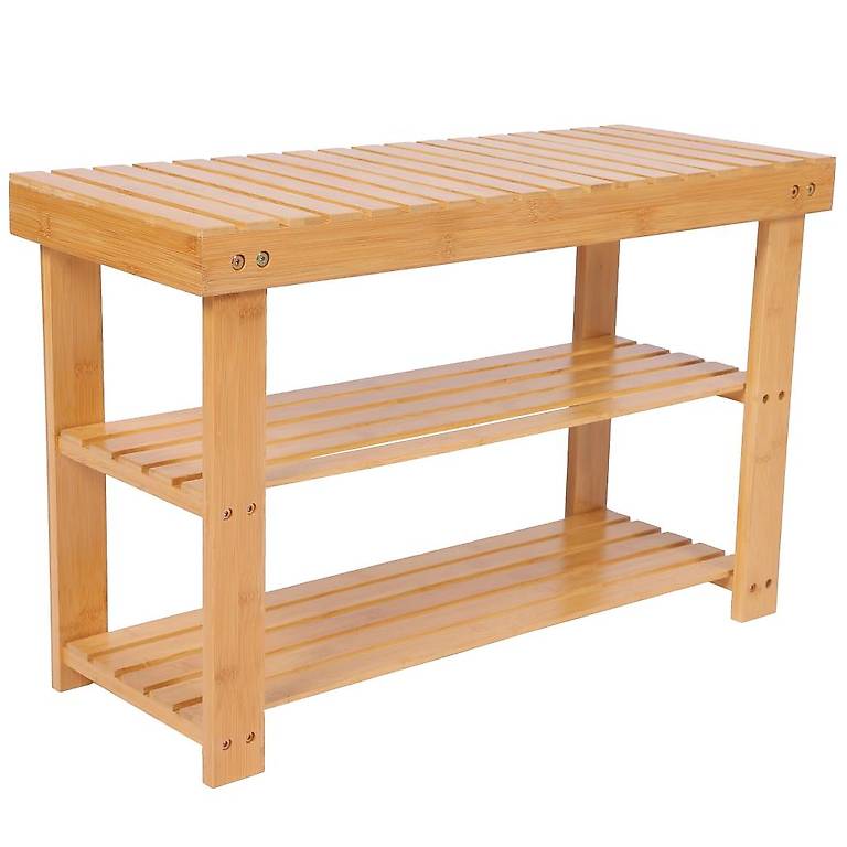 Schuhbank Bambus 70 x 28 x 45 cm