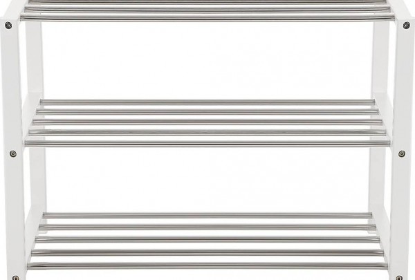  Schuhregal mit 3 Ebenen, Badregal, Schuhständer