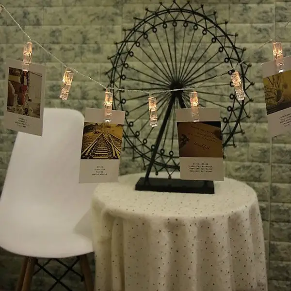 4 Meter Klemmerli LED Warm Weiss Leuchtend