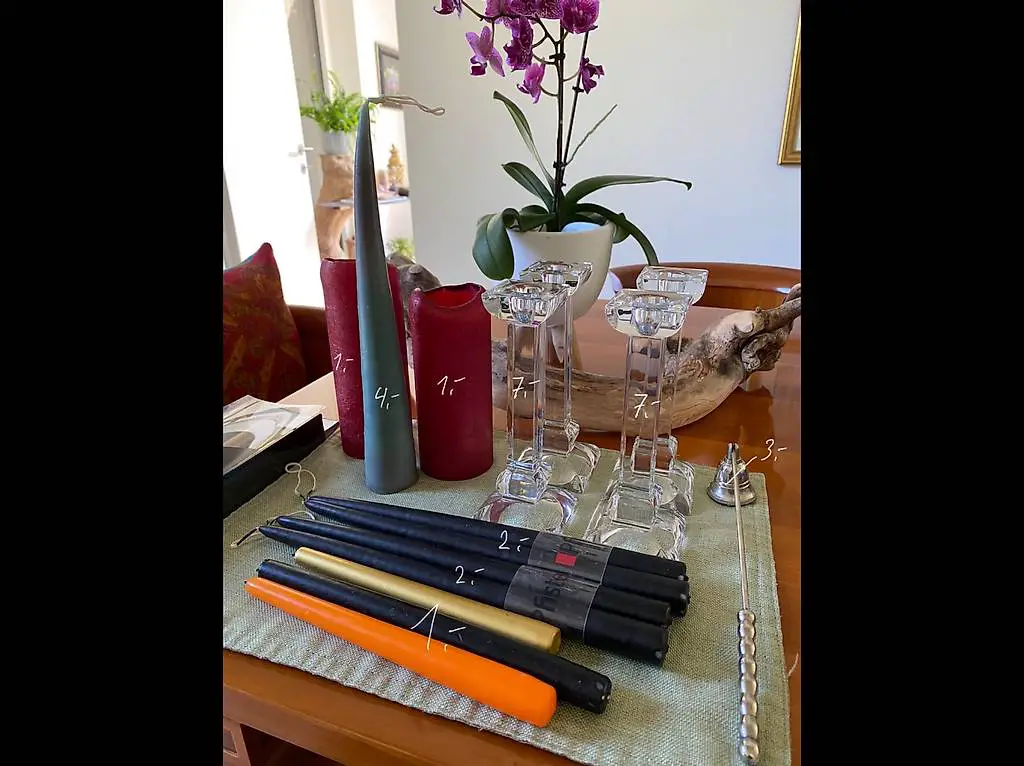 Kristall Kerzenhalter /Kerzen