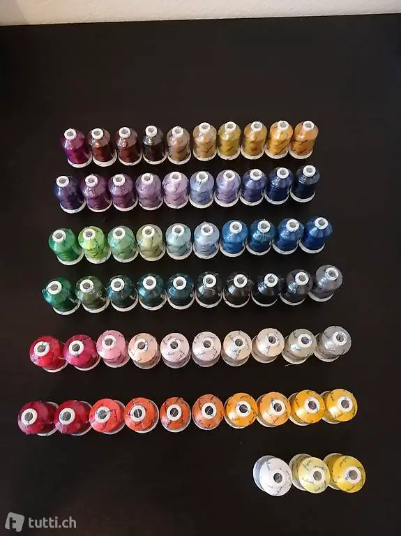 1000m x 63 Farben Embroidery Stickfaden Set