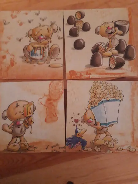 4 cadre à suspendre / 4 Bilder zum aufhängen