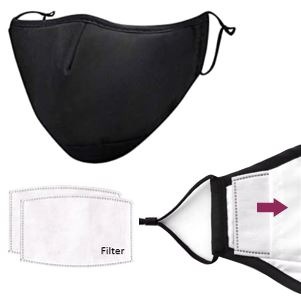 Stoffmaske wiederverwendbar, waschbar und mit Filtersystem