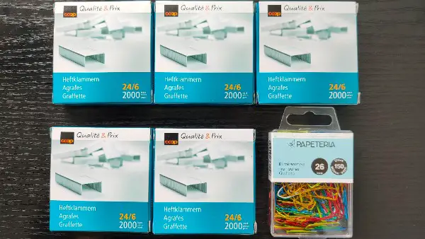 10‘000 Heftklammern Bostitch Tacker + 150 Büroklammern NEU