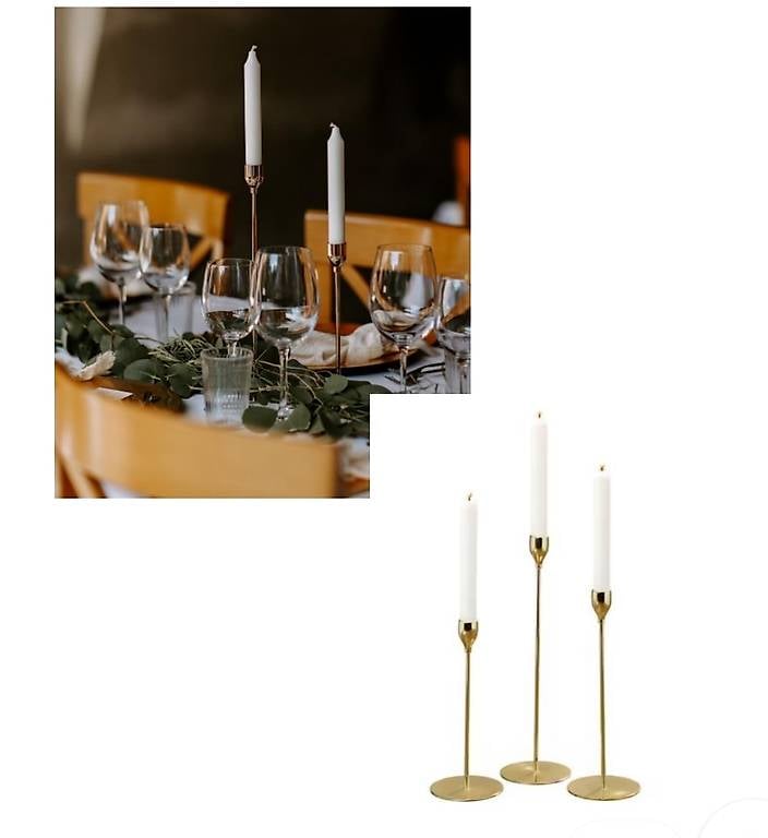 Tischdeko, Hochzeitsdeko, Kerzenständer gold, Boho, Vintage