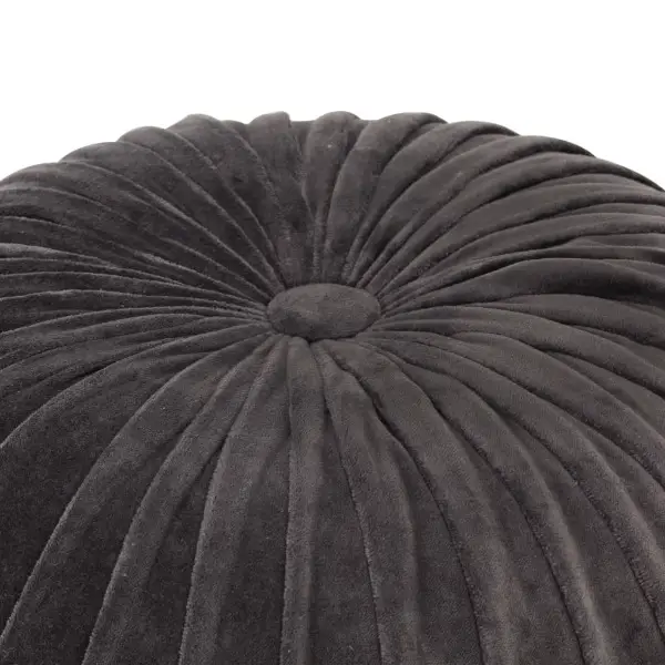  Pouf Baumwollsamt Kittel-Design 40×30 cm Anthrazit