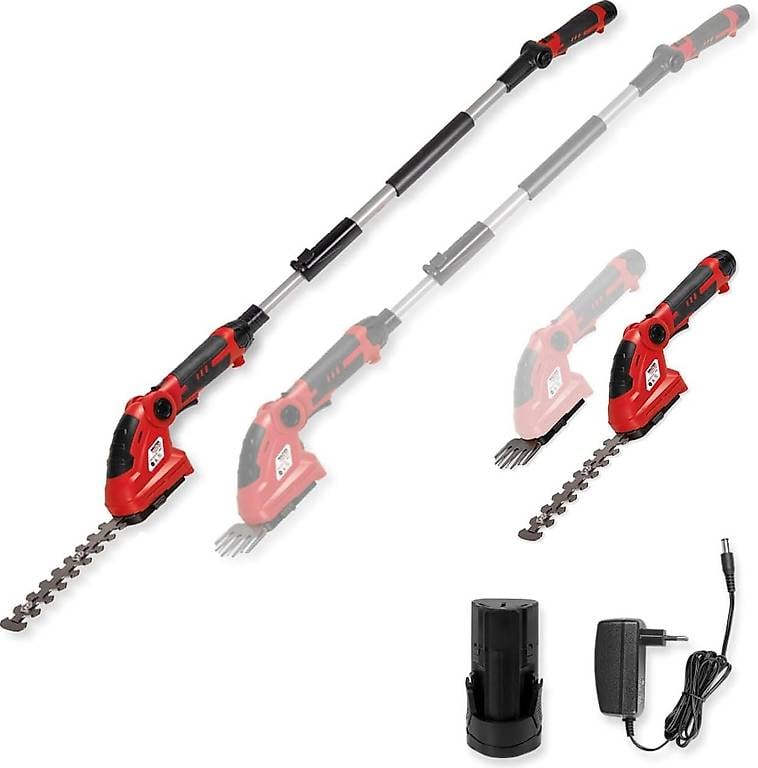 WALTER Akku Heckenschere/Grasschere, stufenlose Teleskopstan