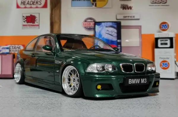 1/18 BMW M3 E46 Dark Green Umbau Tuning