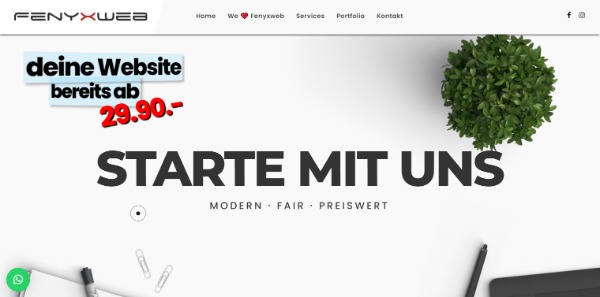 Ihren Webauftritt bei uns - Modern, Fair & Preiswert